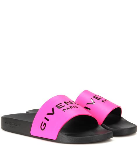 givenchy pink rubber slides|Givenchy pink jelly sandals.